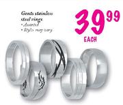 Gents Stainless Steel Rings-Each