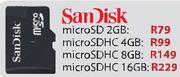 SanDisk microSDHC-4GB