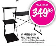 Winfield Desk And Shelf Combo