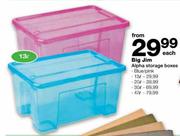 Big Jim Alpha Storage Boxes-20Ltr Each