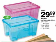 Big Jim Alpha Storage Boxes-13Ltr Each