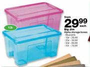 Big Jim Alpha Storage Boxes-47Ltr Each