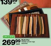 Multi-Flor Aladdin Woven Rugs-1.4m x 2.1m Each