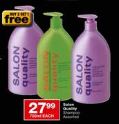 Salon Quality Shampoo Assorted-750ml Each