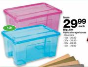 Big Jim Alpha Storage Boxes-47Ltr Each