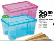 Big Jim Alpha Storage Boxes-30Ltr Each