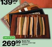 Multi-Flor Aladdin Woven Rugs-1.4m x 2.1m Each