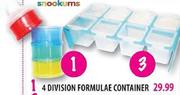 Snookums 4 Division Formulae Container
