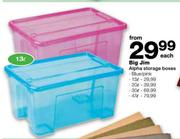 Big Jim Alpha Storage Boxes-13L 