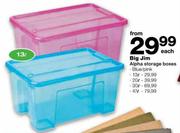 Big Jim Alpha Storage Boxes-13Ltr Each