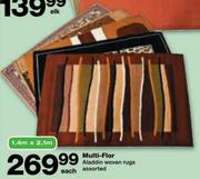 Multi-Flor Aladdin Woven Rugs-1.4m x 2.1m Each