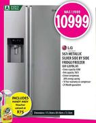 LG Metallic Silver Side By Side Fridge/Freezer (GR-L207BLJV)