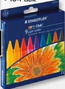 Sraedtler Super Jumbo Wax Crayons-9 Pack