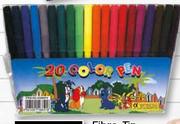 Fibre-Tip Colouring Pens-20 Pack