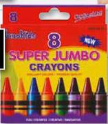Inno Kids Super Jumbo Wax Crayons-8 Pack