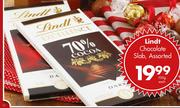 Lindt Chocolate Slab, Assorted-100g each
