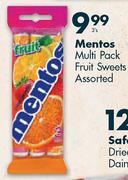 Mentos Multi Pack Fruit Sweets Assorted-3's
