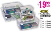 Addis Clearly/Neat Storage Box-15 L Each