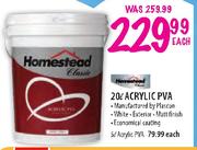 Homestead Acrylic PVA-20l Each