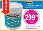 Homestead Textured Acrylic-15l Each