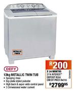Defy Metallic Twin Tub-13kg
