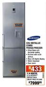 Samsung Metallic Combi Fridge/Freezer-430Ltr