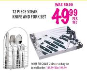 12 Piece Steak Knife & Fork Set