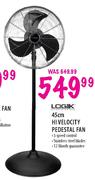 Logik 45cm Hi Velocity Pedestal Fan
