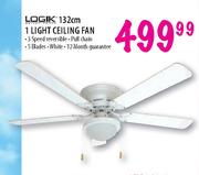 Logik 132cm 1 Light Ceiling Fan