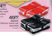 Jayden Kitchen Towel Set Assorted 5-Pack-Per Pack 