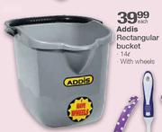 Addis Rectangular Bucket-14L Each