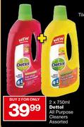 Dettol All Purpose Cleaners - 2 x 750ml