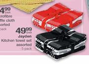 Jayden Kitchen Towel Set Assorted-5 Pack