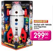 Action City Rocket With Vehicle And Figurines Each