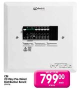 CBI 20 Way Pre-Wired Distribution Board Each