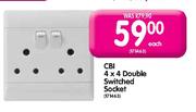 CBI 4x4 Double Switched Socket