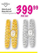 Monaca Watch And Bracelet Set-Per Set