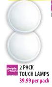 Simple Choice 2 Pack Touch Lamps