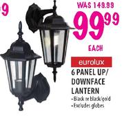 Eurolux 6 Panel Up/Downface Lantern Each