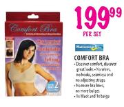 Homemark Comfort Bra-1 x Black and 1 x Beige per set