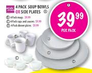 Simple Choice 4 Pack Cups & Saucers