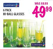 Luminarc Hi-Ball Glasses-6 Pack