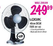 Logik Desk Fan (RT-40) - 40cm