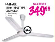 Logik Industrial Ceiling Fan - 140cm