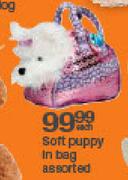 Soft Puppy In Bag Assorted-Each