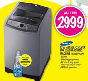 Samsung Metallic Silver Top Load Washing Machine-13kg(WA13V9LIP)