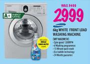 Samsung White Front Load Washing Machine-6kg(WF1602W5V)