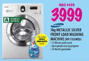 Samsung Metallic Silver Front Load Washing Machine-7kg(WF1702WEU)