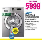 Samsung Metallic Silver Front Load Washer/Dryer Combo-7kg(WD0704REU)