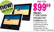 Teac 7" Dual Screen Portable DVD Player(PDV-795)